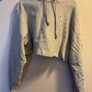 Champion Heather Gray Cropped Turtleneck Sweater